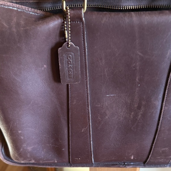 Coach Men's Dark Brown Leather Briefcase - Picture 1 of 8
